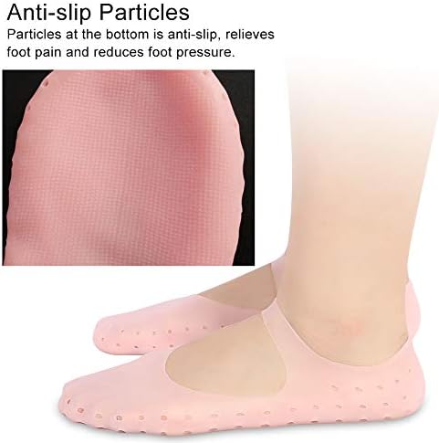 1 par de meias hidratantes de gel de silicone anti -deslize Protetor de cuidados com os pés, evita fascite plantar e metatarsalgia, para mulheres não escritos de silicone em gel de silicone