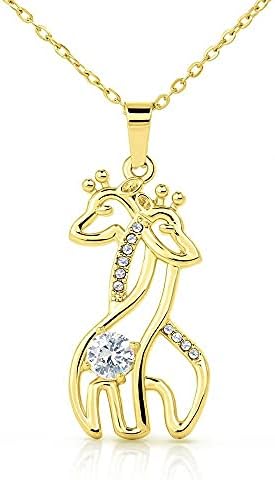 Jóias de cartão de mensagem, colar artesanal- colar de girafa personalizado, presente de dama de honra, obrigado por ser