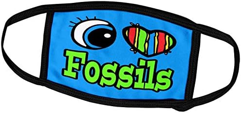 Coração de olho brilhante 3drose eu amo fósseis - capas de rosto