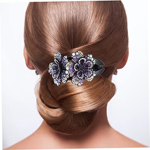 Kesyoo Hairpin Flor Hair Acessórios Clipes de cabelo de flores Para mulheres Barretas de strass para mulheres clipes