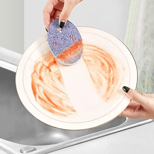 Kigai 3 PCs Limpeza Esponja Esponjas Odor Ponto de limpeza de cozinha grátis para lavar pratos esponjas de polpa de madeira - Littlet little lodys