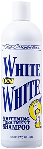 Chris Christensen Shampoo & Brush Bundle, branco no shampoo de tratamento branco de clareamento 16 oz, apenas spray de escova divina 16 oz, pincel glinger gleling, noivo como um profissional, feito nos EUA