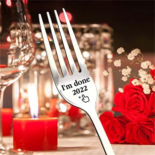 I Forking Love You Fork Garfo gravado, Valentine Stainless Aço Dinnerks, Gifts estranhos para o namorado, Adequado para os fãs de Natal dos Valentine presentes de aniversário 1pc