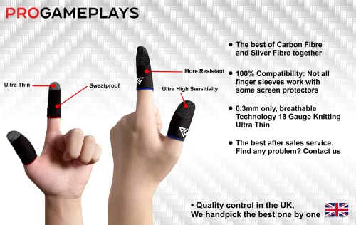 Mangas de dedos para jogos, telefone celular PUBG Cod, respirável, anti -suor, anti -secura, telefone compatível com o telefone, luvas de dedos ultra sensíveis
