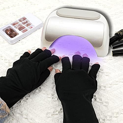 Luvas UV para lâmpada de unhas em gel, luvas profissionais de proteção UV para manicures, luvas de escudo UV luvas de pele
