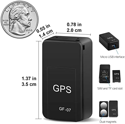 Rastreador GPS para veículos, mini dispositivo portátil de rastreamento de GPS em tempo real, rastreador de localização