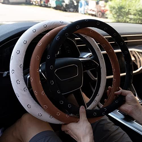 Tampa de roda de direção fofa tampa de roda de carro macio para homens homens carros interiores decorar universal 15 polegadas