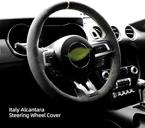 Alfanxi Hand Stitch Costura Itália Alcantara Carra do volante do volante para Ford Mustang/Shelby GT350 GT500