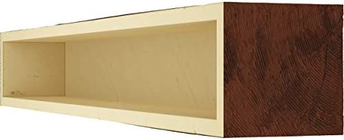 Ekena Millwork manurw04x08x84pe Riverwood Faux Wood Lararplate Mantel, 4 H x 8 D x 84 W, Pecã natural