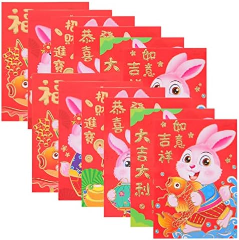 Pretyzoom Decoração de casamento envelopes 60pcs Festival de primavera envelopes vermelhos pacotes vermelhos sacos