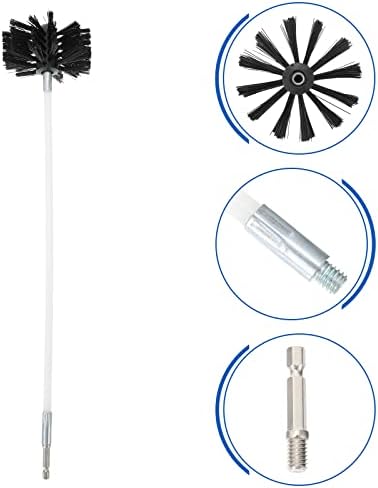 Ferramenta de tubo 1 Defina o secador de ventilação de escova de escova de escova de pincel Kit de limpeza de limpeza de chaminés