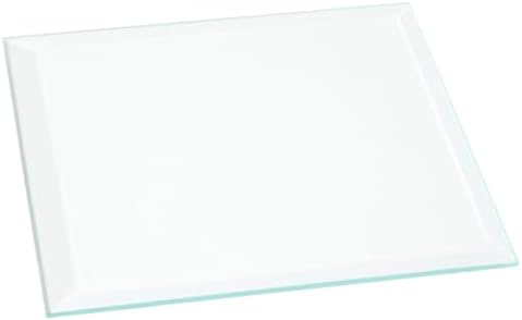 Plymor quadrado 3mm de vidro chanfrado claro, 4 polegadas x 4 polegadas