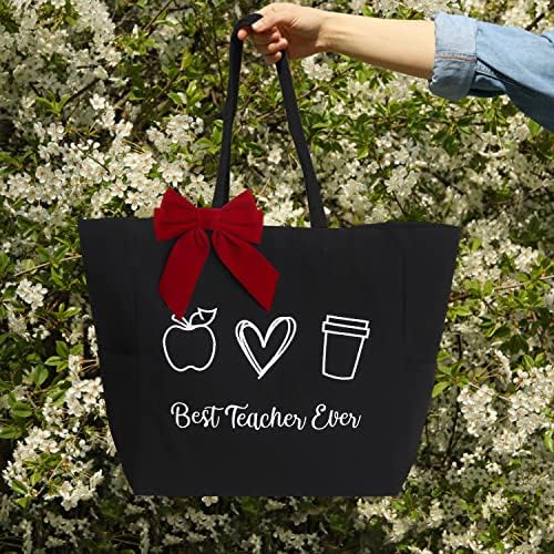 Presentes de apreciação de professores de Frerdui para mulheres, sacola de lona com clipe removível de bowknot, para o dia de aniversário do dia de Natal