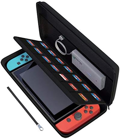 AMFILM Nintendo Switch Glass Screen Protector e caixa de transporte