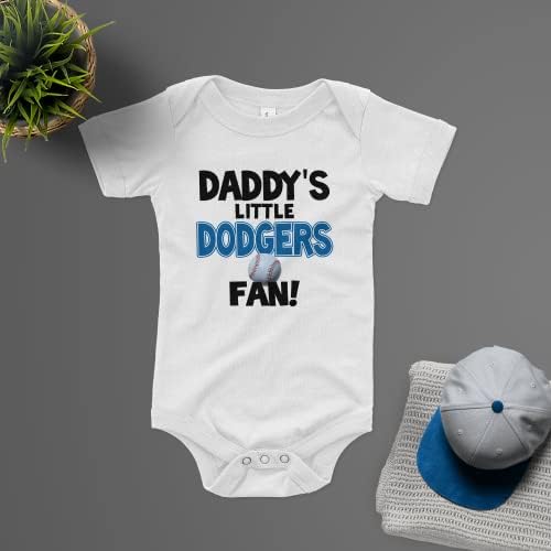 Nanycrafts Baby's Daddy's Little Dodgers Fan Bodysuit, fã de Baby Dodgers