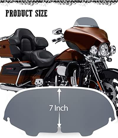 ANONEMOTO 7 REDOR ROUNS Windshield Windscreen Compatível para Harley Davidson Touring 1996-2013 2023 Street Glide Electra