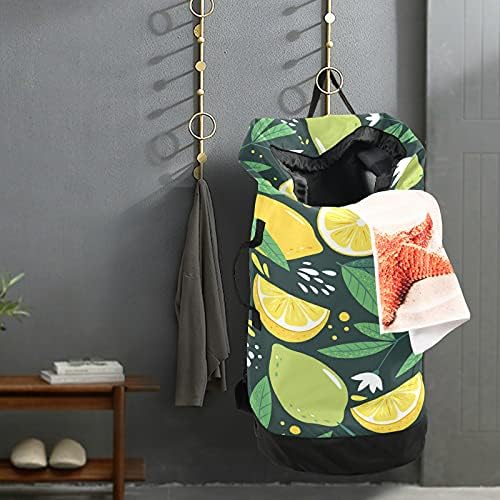 Lemons Abstract Art Art Laundry Saco com alças de ombro de lavanderia Backpack Bolsa Fechamento de Custring Handle Hurting