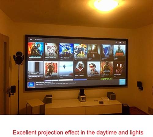 WERFDS Projector Screen 16: 10.100 120 polegadas de projeção de tecido de tecido refletivo para YG300 DLP LED Video Beamer