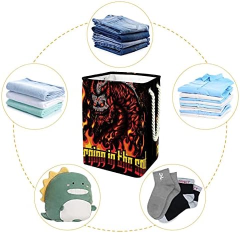 Cestas de lavanderia à prova d'água altura resistente Dragon Dragon magma cesto para crianças adultos meninos adolescentes meninas em quartos banheiro