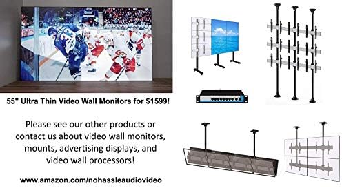 3x3 Parede de vídeo Sistema de montagem Sistema de montagem Rails Horizontal Displays fixos com Micro Ajuste Ajuste Braços
