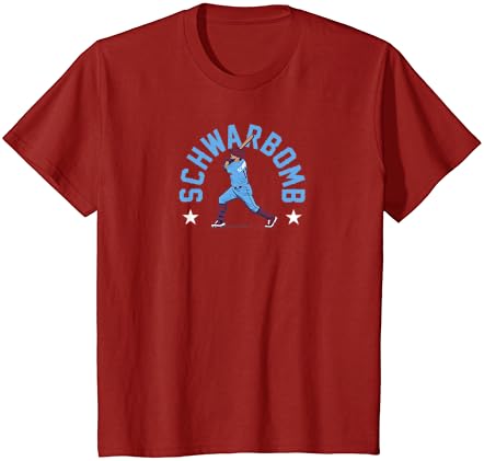 Kyle Schwarber - Schwarbomb Philly - T -shirt de beisebol da Filadélfia