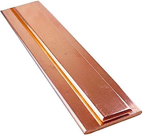 Folha de cobre pura YUSFZ 1PCS 100mm/3,9 polegadas T2 Cu Metal Flat Barra Diy Metal Crafts grossa: 3mm de folha de cobre pura