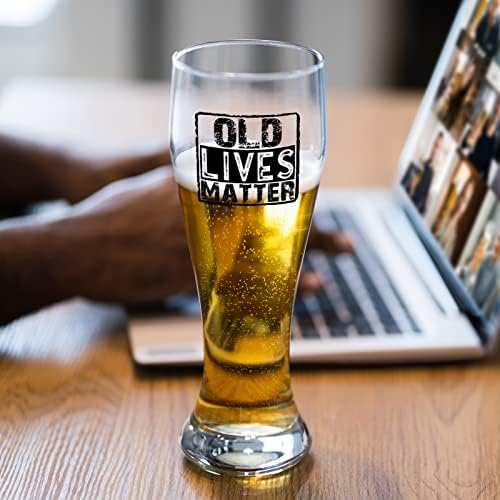 Glass de cerveja antigas de vidas Matter 16oz, aposentadoria engraçada ou presentes de aniversário para homens, presentes