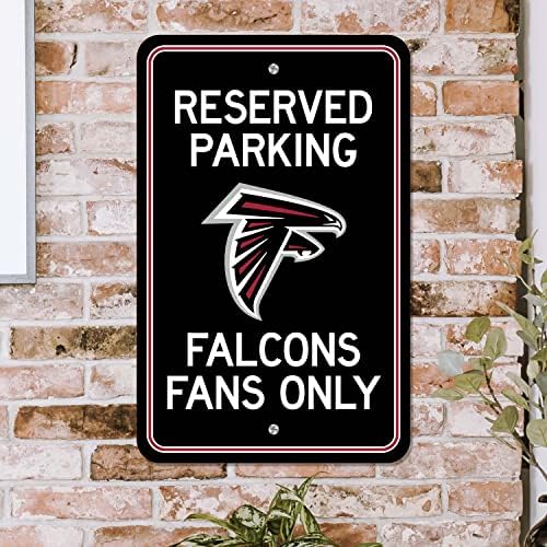 NFL - Atlanta Falcons Team Color Reservado Sinal de estacionamento Décora 18in. X 11.5in. Leve