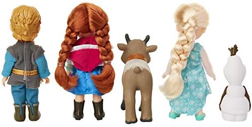 Conjunto de presentes da Disney Frozen Deluxe Petite Doll - inclui Anna, Elsa, Kristoff, Sven e Olaf! As bonecas têm aproximadamente