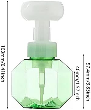 4 PCs Botão de espuma em forma de flor Far garrafa de dispensador de espuma reabastecida de sabão de flor de 300 ml para