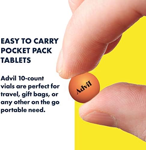 Advil Combutes revestidos com analgésicos e redutor de febre, ibuprofeno 200mg, frasco, alívio da dor rápida, pacote de bolso,