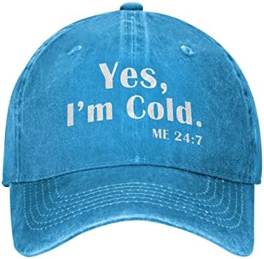 Sim, eu sou fria chapéu frio casual chapéu de beisebol de beisebol preto no sol de golfe para homens mulheres