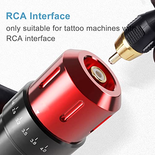 MOOTONG TATOO RCA CONECTOR CLIP CORD, Gold, 6,35 mm masculino para RCA Male 90 graus Tattoo Clip Motion Machine Supply Cabled Cabo Adequado para caneta de tatuagem, 1,8m/5,9ft, OD2.2