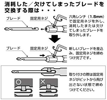 ANEX AK-23N-EX Remoção de parafuso de parafuso, lâmina de substituição de precisão