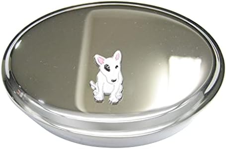 Caixa de jóias oval do cão de Terrier Inglês Caixa Oval