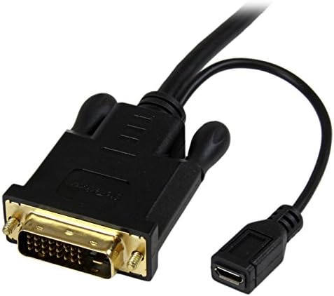 Startech.com 3 pés DVI para VGA Cabo de conversor ativo-DVI-D para VGA Adaptador-DVI digital para VGA analógico com cabo de 3 pés