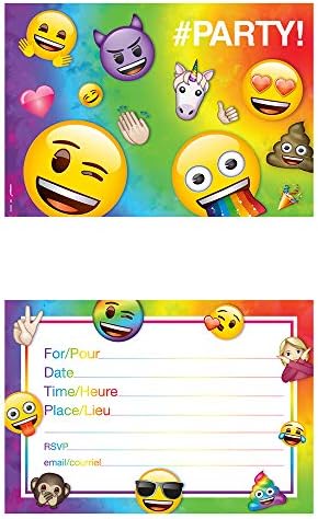 Rainbow Fun Emoji Birthday Party Softs | 9 x 7,5 | 8 pcs