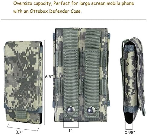 Huijukon molle molle smartphone tática bolsa militar 1000d nylon gancho capa do coldre de correio para iPhone 11 Pro Galaxy
