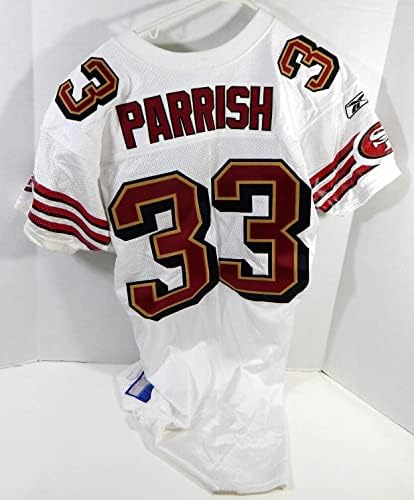 2002 San Francisco 49ers Tony Parrish 33 Jogo emitiu White Jersey 40 DP28515 - Jogos NFL não assinados usados
