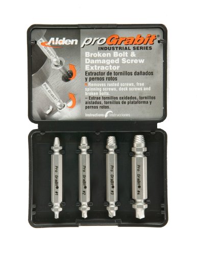 Alden 8440p Grabit Pro Broken Bolt e Danised Screw Extrator Kit de 4 peças