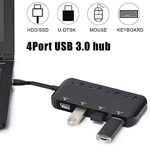 N/A USB3.0 HUB ， 4 PORTA DE HIGLATE DE HIGRA DE VELOCIDADE MICRO USB TABLETO LAPTOP CADEBOOP COMPUTADOR