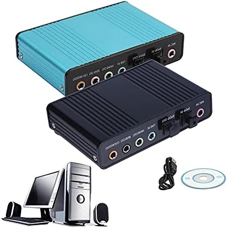 GFDFD USB 6 canal 5.1 Cartão de som de áudio óptico externo para notebook PC Laptop Professional Card USB Externo