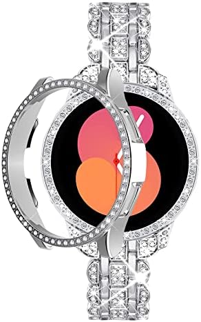 Mtozon Bling Band+ Case Compatível com Galaxy Watch 5 40mm/44mm, Women Substitui