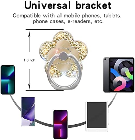 Bling fofo suporte do anel de telefone celular com bling strass de cristal 360 ° rotação de metal stand kickstand universal compatível
