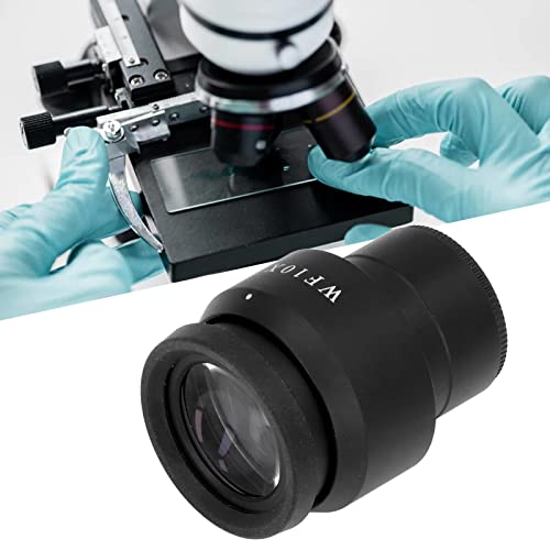 Acessórios para microscópio, lente revestida 22mm Visualize amplamente campo WF10X Microscópio de vida de serviço longa Microscópio ocular de trabalho fino para laboratório