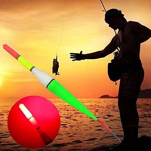 Hnkdd Luminous Float Fishing Cork plástico flutuador LED LED LUZ FLOOY FLOAT DE PISCA VERTICAL