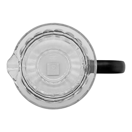 PEGAR. P-4091-PC-BK resistente à quebra Round Piteria de porção de plástico redonda, 90 onças, maçaneta preta