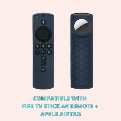 Caso para Fire TV Remote com o suporte do Airtag | Tits remota do Fire TV Stick com tag de ar | Proteção remota de Deluxe Silicone Fire TV | Remote Anti-Loss System