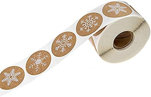 Adesivos de princesa com rótulos de Natal assados ​​naturais .5cm kraft por rolo 500 / adesivos adesivos de parede
