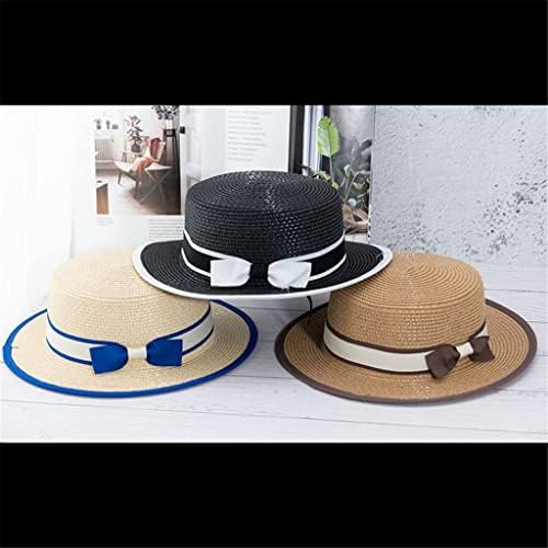Adquirir chapéu de praia feminino de verão feminino casual hapsa panamá lady clássica plana bowknot straw chapéu de sol fedora